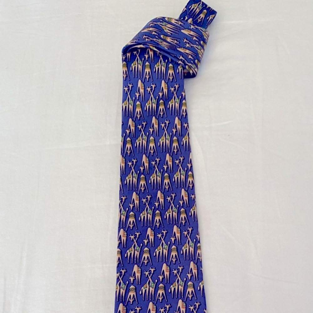 SALVATORE FERRAGAMO Silk Tie, Blue